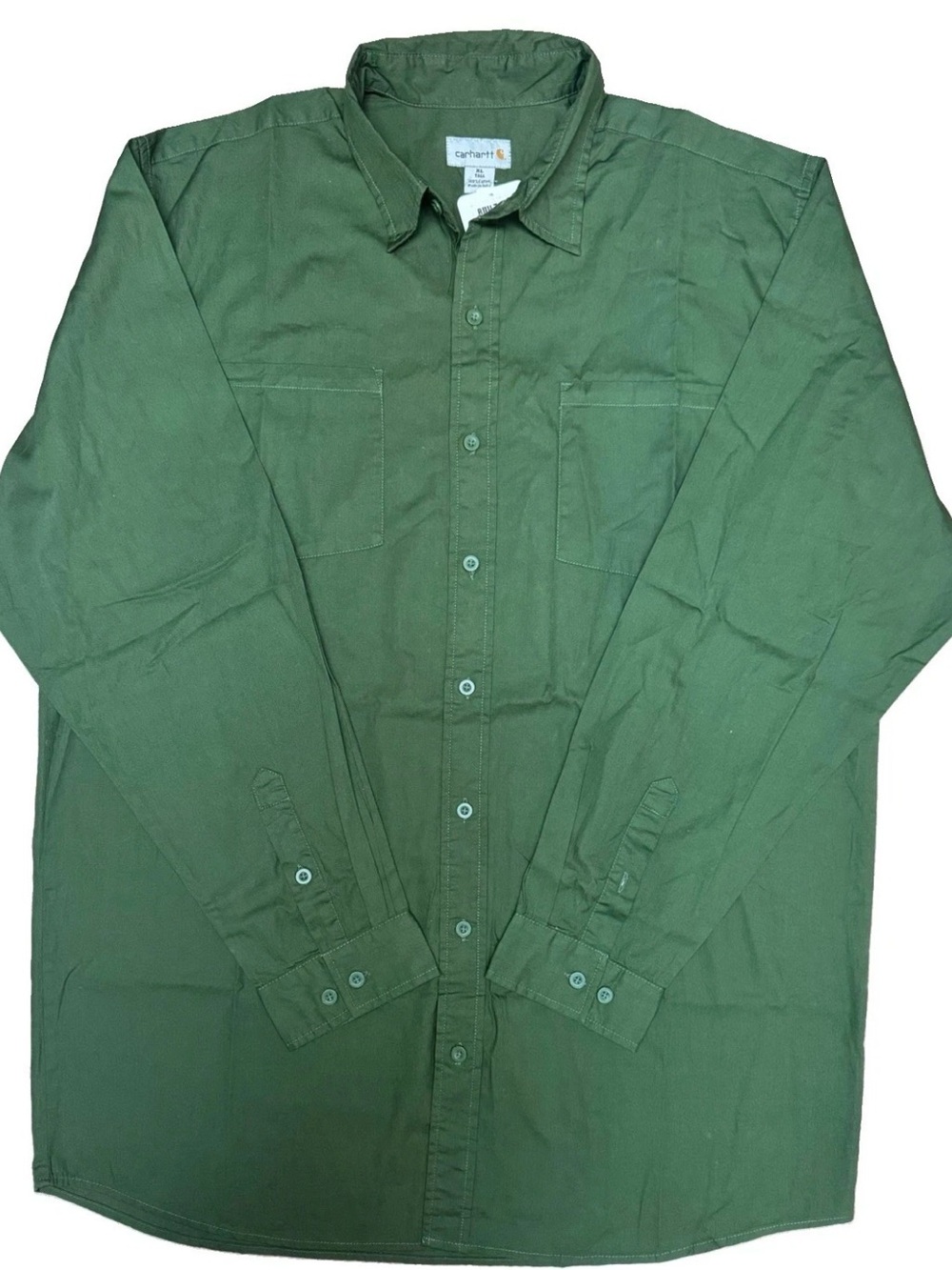 Carhartt Men's Button-Down Work Shirt in Dark Green NWT